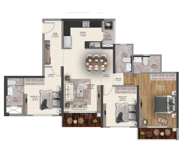 Gera Own The Blue, Gera Own The Blue Kharadi, luxury apartments in Kharadi Pune, Gera Developments projects Pune, premium residences Pune, Kharadi luxury homes, 3 BHK pool residences Pune, 4 BHK pool apartments Pune